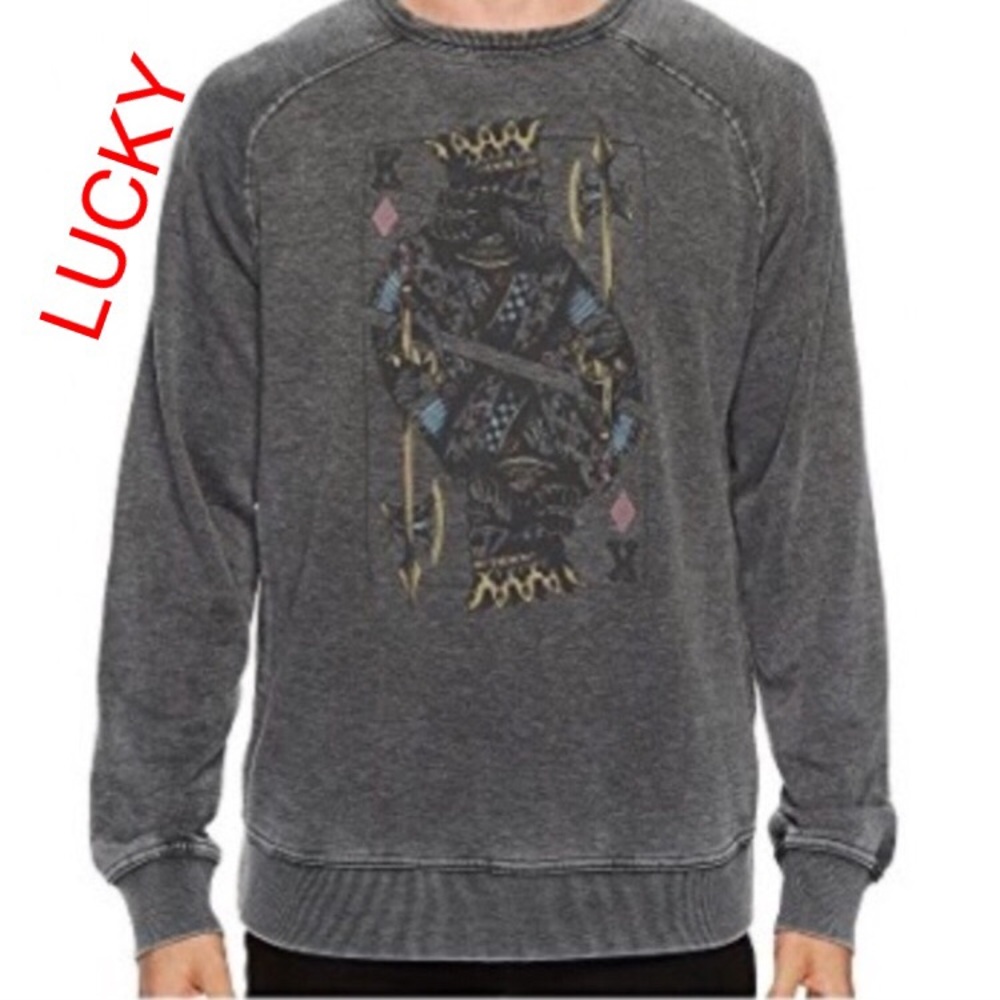 🔥Lucky Venice Burnout Crew Neck Sweatshirt Large